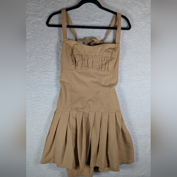 Free People Tan Sleeveless Mini Dress - Picture 2 of 8